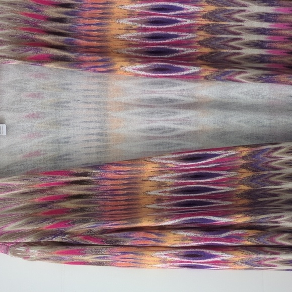 Chico's Multicolor Abstract Print Open Cardigan Career Office XL Minimalist - Picture 2 of 6
